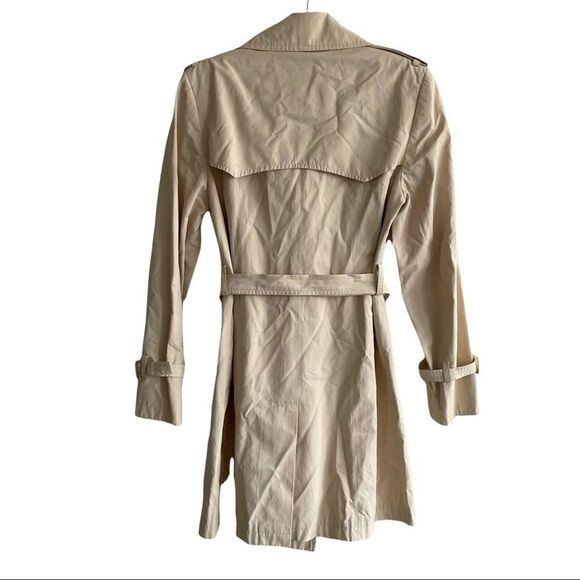 TEENFLO Canada Double Breasted Trench Coat Cream Tan 10 - Picture 3 of 11